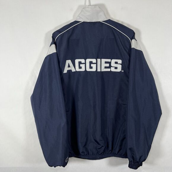 VTG Utah State Aggies GIII Sports Carl Banks 1/4 Zip Windbreaker Jacket Medium - Picture 2 of 12